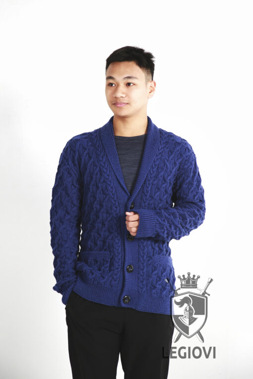 hand-knitted wool cardigan