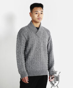 hand-knitted Japanese-style sweater for men