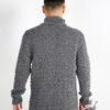 Hand-knitted wool sweater with interlocking circle pattern