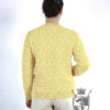 Hand-knitted wool sweater with triangle pattern