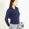 Basic style hand-knitted cardigan