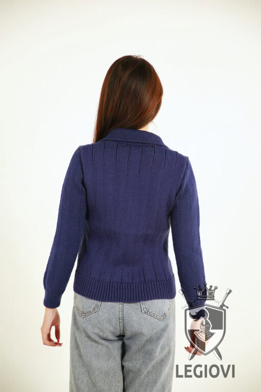 Basic style hand-knitted cardigan